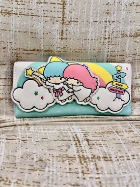 Rare loungefly little Twin Stars Kids Wallet - Pastel Blue & Pink